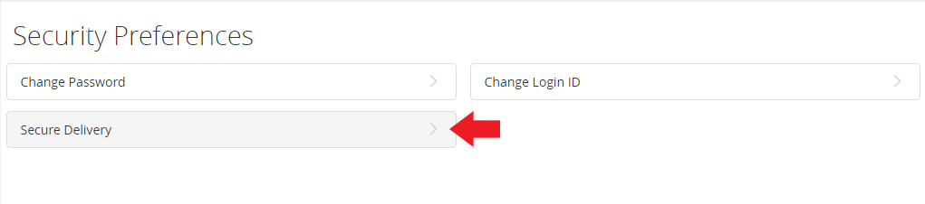 Secure Delivery Contact Information option, arrow pointing at New Text Number button