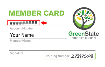example of where to find member number on member card