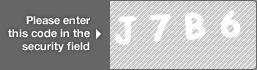 captcha code for visual authentication  letter J number 7 letter B number 6