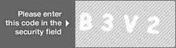 captcha code for visual authentication  letter B number 3 letter V number 2