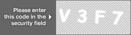 captcha code for visual authentication  letter V number 3 letter F number 7