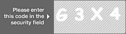 captcha code for visual authentication  letter G number 3 letter X number 4